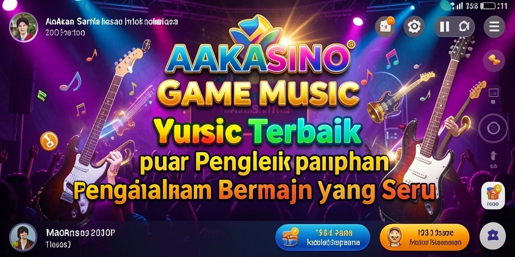 Tampilan gameplay AAKASINO yang menarik dengan berbagai lagu.