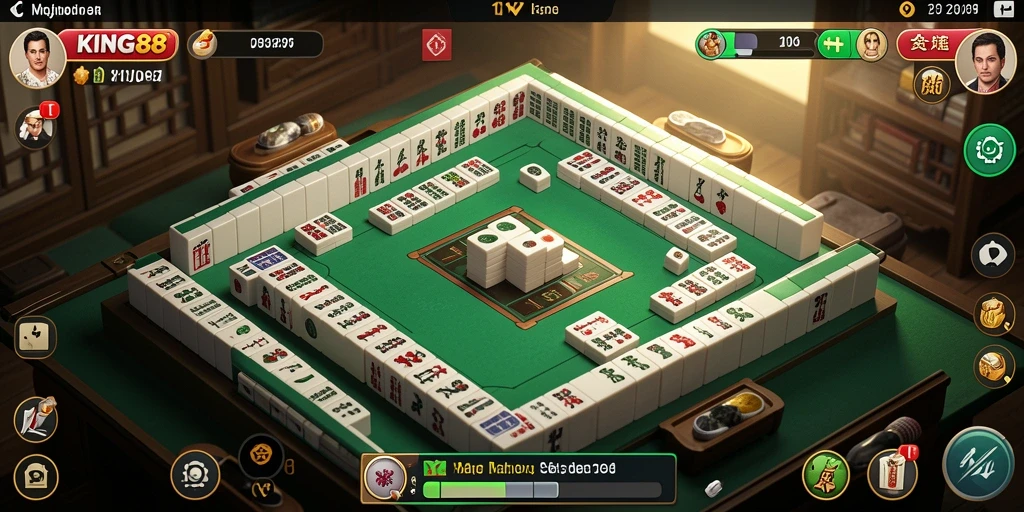 Tampilan gameplay KING88 yang menarik dan menantang dalam permainan Mahjong.