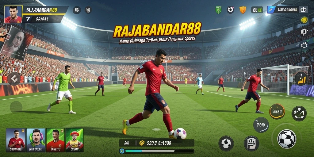 Screenshot RAJABANDAR88 menampilkan momen aksi menarik dalam permainan olahraga.