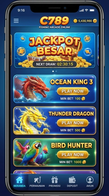 Screenshot aplikasi c789 dengan berbagai pilihan aplikasi.